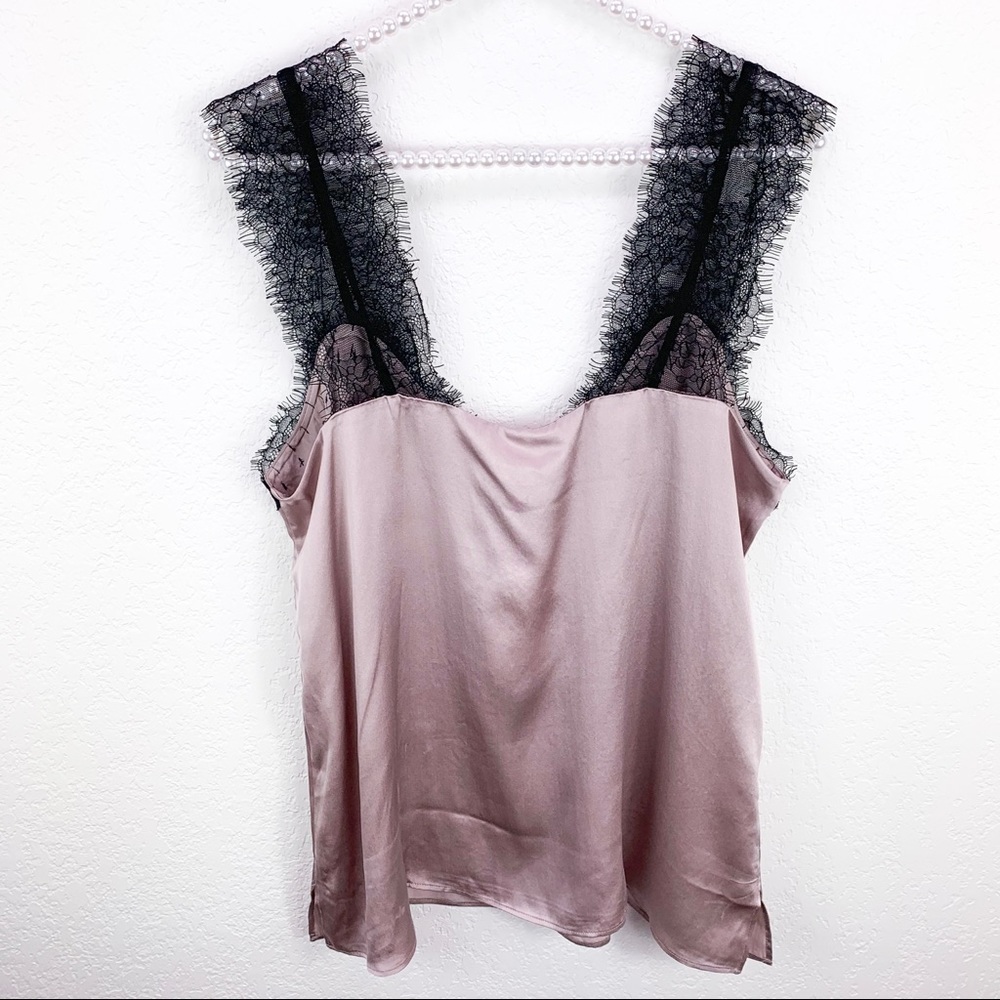 NWT Cami NYC The Lauren in Oyster & Black Lace Top - Picture 5 of 6
